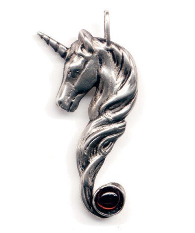 Pandantiv Unicorn, talisman pentru fericire, frumusete, puritate, dragoste si putere, 4 cm