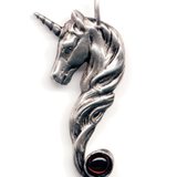 Pandantiv Unicorn, talisman pentru fericire, frumusete, puritate, dragoste si putere, 4 cm